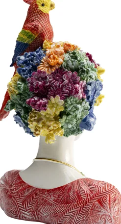 Online KARE Design Figurka dekoracyjna kolorowa dziewczyna i kwiaty 29x50 cm - KARE