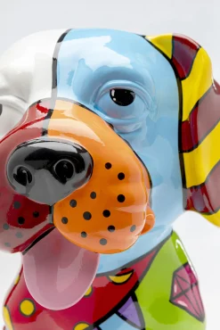Clearance KARE Design Figurka dekoracyjna kolorowy pies 31x35 cm ręcznie malowany - KARE