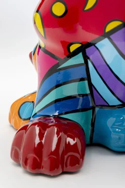 Clearance KARE Design Figurka dekoracyjna kolorowy pies 31x35 cm ręcznie malowany - KARE