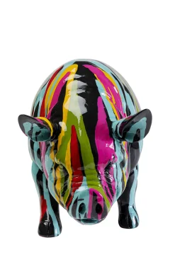 Hot KARE Design Figurka dekoracyjna kolorowa świnia 43x22 cm - KARE
