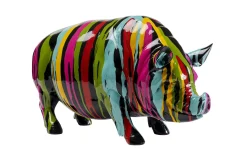 Hot KARE Design Figurka dekoracyjna kolorowa świnia 43x22 cm - KARE