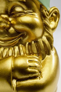 Sale KARE Design Figurka dekoracyjna krasnal złoty czapka zielona 10x21 cm - KARE