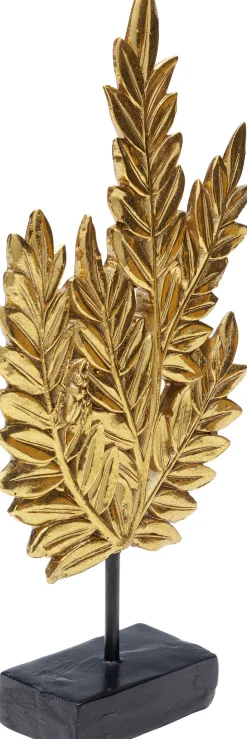 Fashion KARE Design Figurka dekoracyjna Leaves 14x30 cm złota - KARE