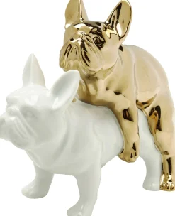 Online KARE Design Figurka dekoracyjna Love Dogs 20x17 cm biało-złota - KARE
