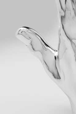 New KARE Design Figurka dekoracyjna Mano Diamond Ring 23x35 cm srebrna - KARE