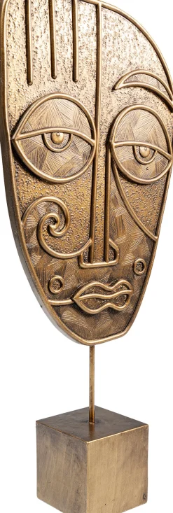 Best KARE Design Figurka dekoracyjna Mask Mathis 18x41 cm brązowo-złota - KARE