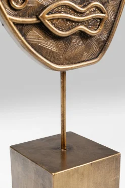 Best KARE Design Figurka dekoracyjna Mask Mathis 18x41 cm brązowo-złota - KARE