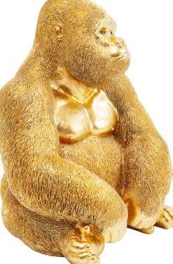 New KARE Design Figurka dekoracyjna Monkey Gorilla Side 30x39 cm złota - KARE