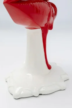 Discount KARE Design Figurka dekoracyjna nowoczesna usta czerwono-biała 21x26 cm - KARE