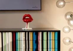 Discount KARE Design Figurka dekoracyjna nowoczesna usta czerwono-biała 21x26 cm - KARE