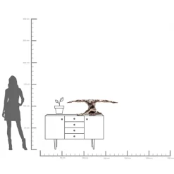 Outlet KARE Design Figurka dekoracyjna Nude Man Bow 137x40 cm brązowa - KARE