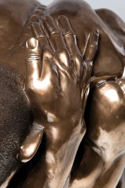 Sale KARE Design Figurka dekoracyjna Nude Man Hug 35x54 cm brązowa - KARE