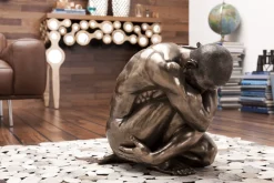 Sale KARE Design Figurka dekoracyjna Nude Man Hug 35x54 cm brązowa - KARE