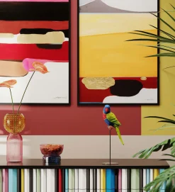 Sale KARE Design Figurka dekoracyjna Parrot Green 15x36 cm kolorowa - KARE