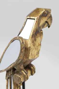 Discount KARE Design Figurka dekoracyjna Parrot 53 cm złota postarzana - lustrzana - KARE