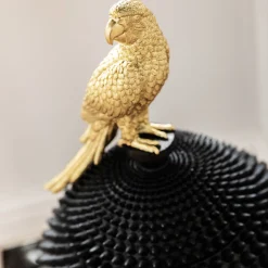 Online KARE Design Figurka dekoracyjna Parrot Ø26x40 cm czarno-złota - KARE