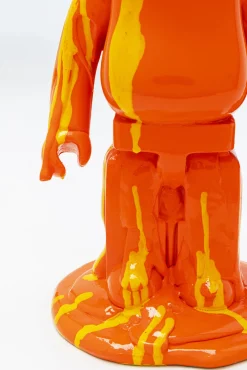 Best KARE Design Figurka dekoracyjna pomarańczowa miś i lód 16x40 cm - KARE