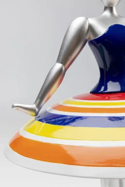 Discount KARE Design Figurka dekoracyjna primabalerina kolorowa paski Ø22x35 cm - KARE