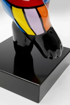 Discount KARE Design Figurka dekoracyjna ręcznie malowana kolorowa tańczący pies 30x53 cm - KARE