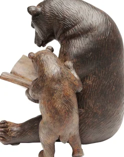 New KARE Design Figurka dekoracyjna Reading Bears 20x18 cm brązowa - KARE