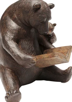 New KARE Design Figurka dekoracyjna Reading Bears 20x18 cm brązowa - KARE