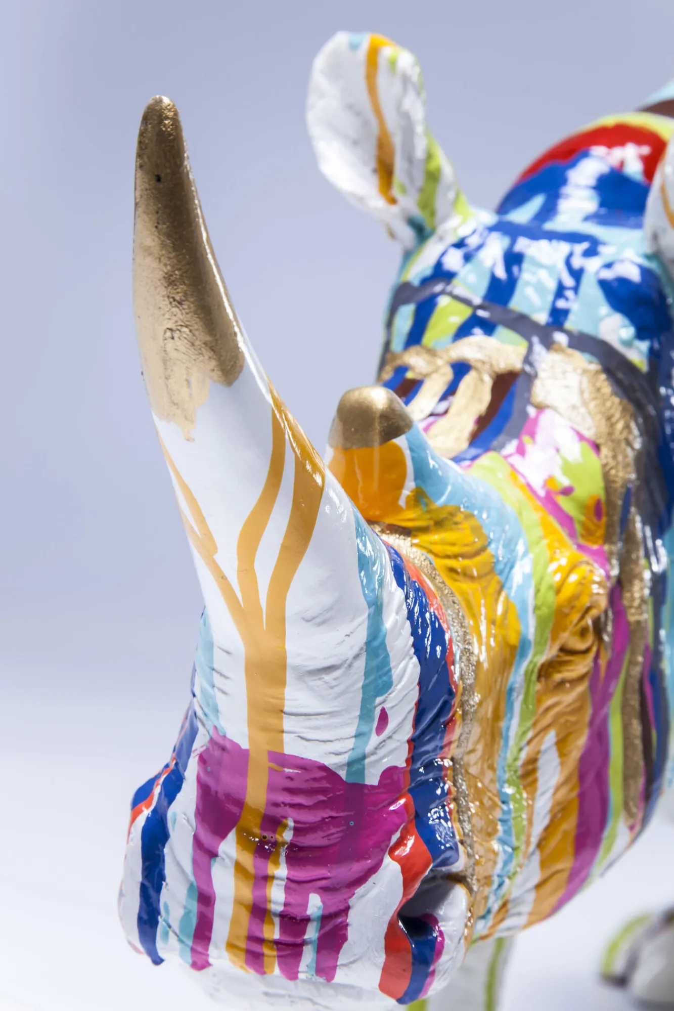 Hot KARE Design Figurka dekoracyjna Rhino 55x26 cm kolorowa - KARE