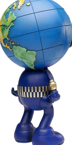 Fashion KARE Design Figurka dekoracyjna robot niebieski ręcznie malowany 50 cm - KARE