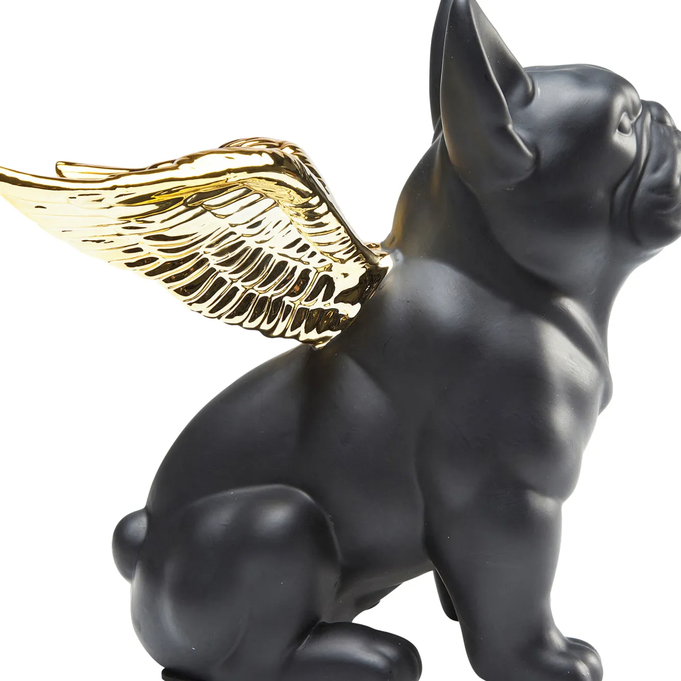 Hot KARE Design Figurka dekoracyjna Sitting Angel Dog 21x22 cm czarna - KARE
