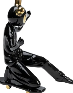 New KARE Design Figurka dekoracyjna skater astronauta 26x21 cm czarna - KARE