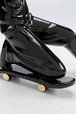 New KARE Design Figurka dekoracyjna skater astronauta 26x21 cm czarna - KARE