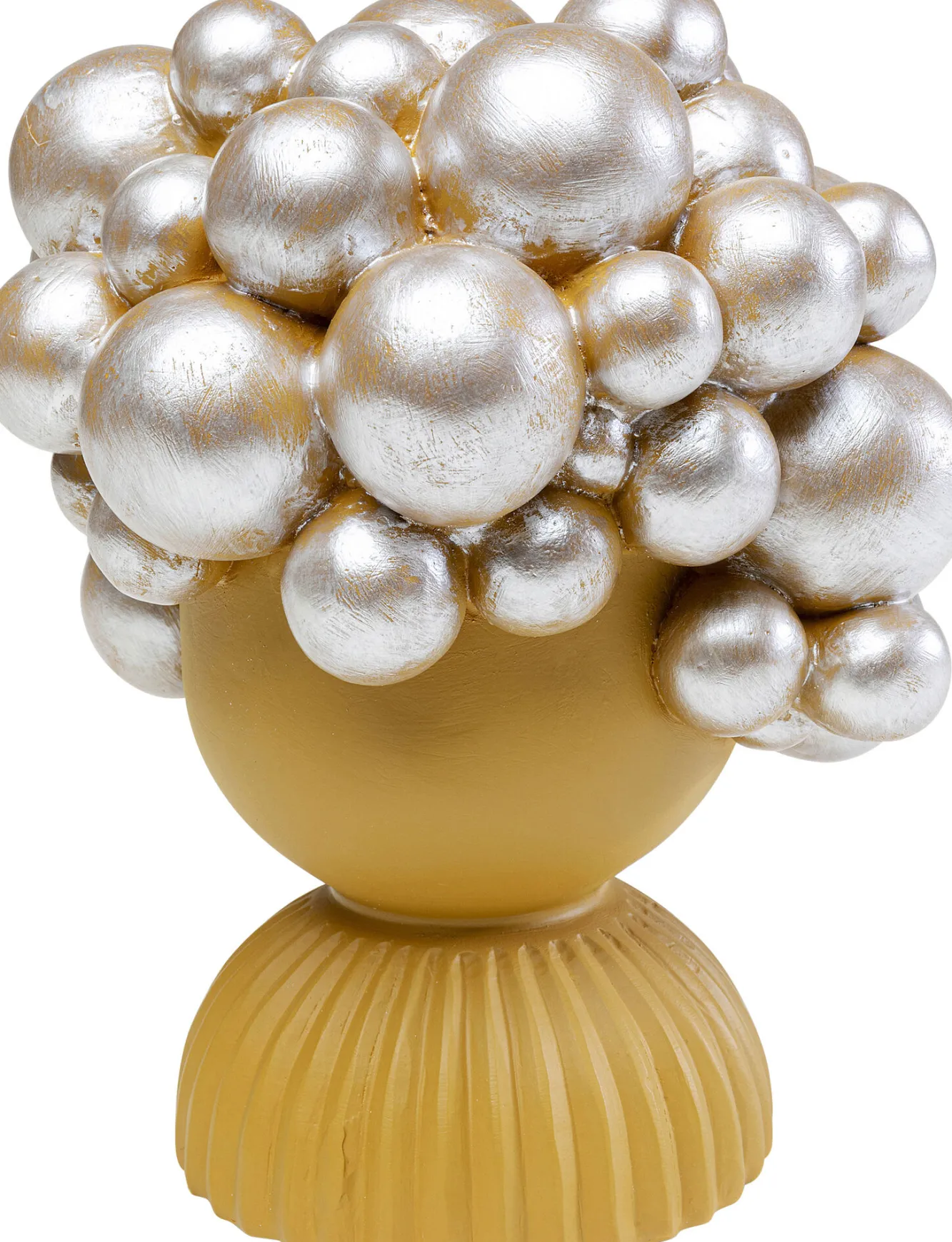 Outlet KARE Design Figurka dekoracyjna żółta motyw twarzy 15x19 cm - KARE