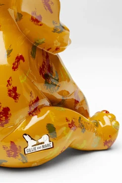 Outlet KARE Design Figurka dekoracyjna żółta ze wzorami słonik 20x18 cm - KARE