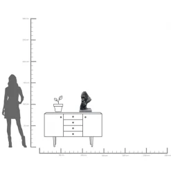 Sale KARE Design Figurka dekoracyjna Thinking Gorilla Head 29x49 cm - KARE