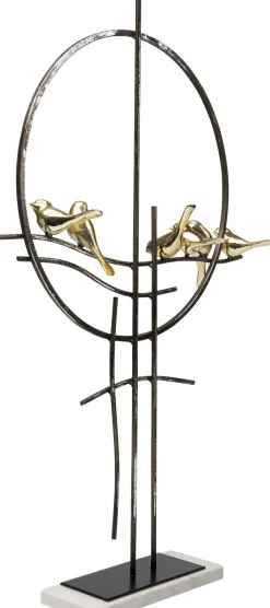 Outlet KARE Design Figurka dekoracyjna Tweet 39x64 cm złota - KARE