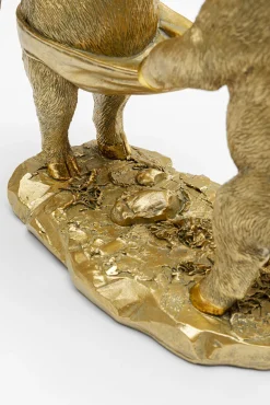 Hot KARE Design Figurka dekoracyjna w kolorze złotym motyw zwierzęcy świnki 21x20 cm - KARE