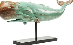 Fashion KARE Design Figurka dekoracyjna Whale Base 77x39 cm zielona - KARE