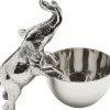 Outlet KARE Design Figurka dekoracyjna z miseczką słonik srebrny 20x20 cm - KARE