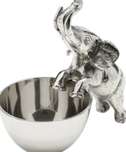 Outlet KARE Design Figurka dekoracyjna z miseczką słonik srebrny 20x20 cm - KARE