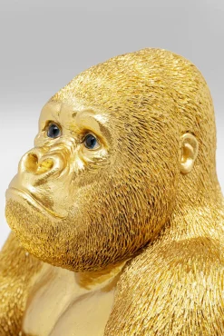 Discount KARE Design Figurka dekoracyjna z tacą Gorilla Butler 29x37 cm złota - KARE
