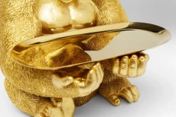 Discount KARE Design Figurka dekoracyjna z tacą Gorilla Butler 29x37 cm złota - KARE