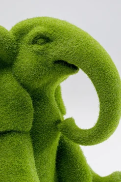 Outlet KARE Design Figurka dekoracyjna zielona tkanina słonik 20x18 cm - KARE