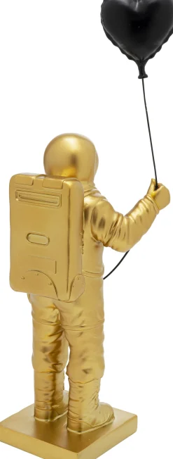 Discount KARE Design Figurka dekoracyjna złoty astronauta z czarnym balonem 41 cm - KARE