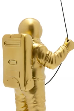 Discount KARE Design Figurka dekoracyjna złoty astronauta z czarnym balonem 41 cm - KARE