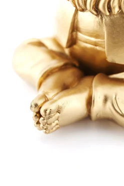 Hot KARE Design Figurka dekoracyjna Zwerg Meditation 15x19 cm złota - KARE