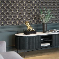 Fashion KARE Design Figurka dekroacyjna Lion on Marble 31x34 cm złota - KARE