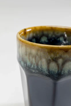 Hot KARE Design Filiżanka do espresso kamionkowa ciemnoniebieska 105 ml - KARE