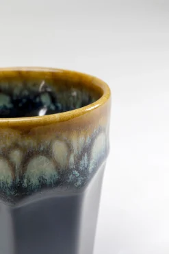 Hot KARE Design Filiżanka do espresso kamionkowa ciemnoniebieska 105 ml - KARE