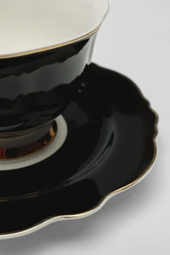 Clearance KARE Design Filiżanka Harlequin czarna (2-set) - KARE