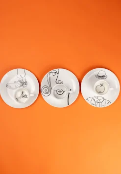 Hot KARE Design Filiżanka ze spodkiem porcelana ręcznie malowana 160 ml jabłko - KARE