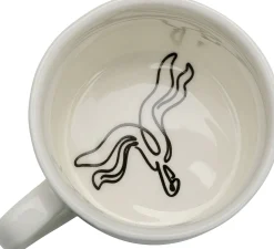 Outlet KARE Design Filiżanka ze spodkiem porcelana ręcznie malowana 160 ml banan - KARE